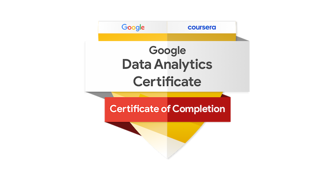 Google Data Analytics Professional Certificate — issued by Coursera, verified on Credly